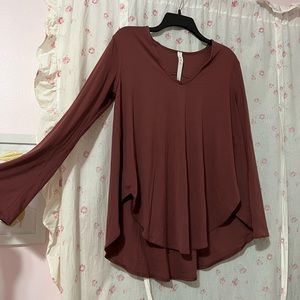 Lululemon Nulu relaxed fit yoga long sleeve shirt size 4 womens